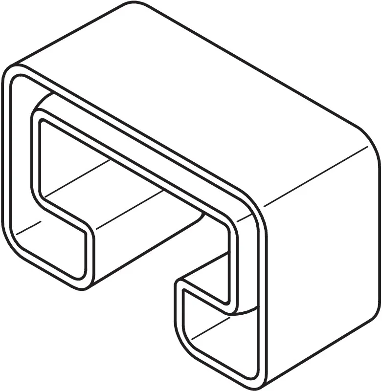 Защитный колпачок для рейки 55x25 мм