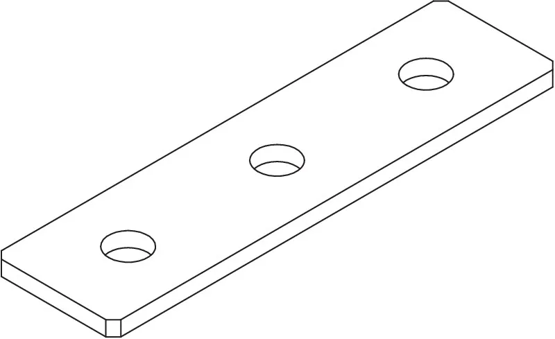 Соединительная пластина 150x40x5 мм