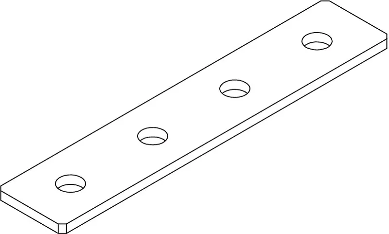 Соединительная пластина 200x40x5 мм