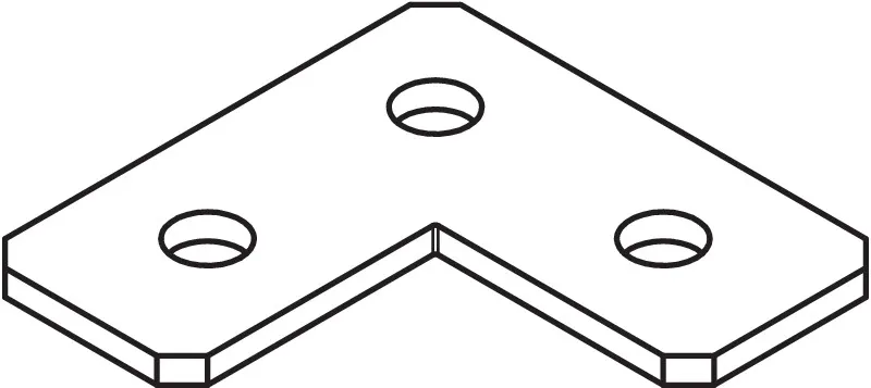 Соединительная пластина 90x90x40x4 мм