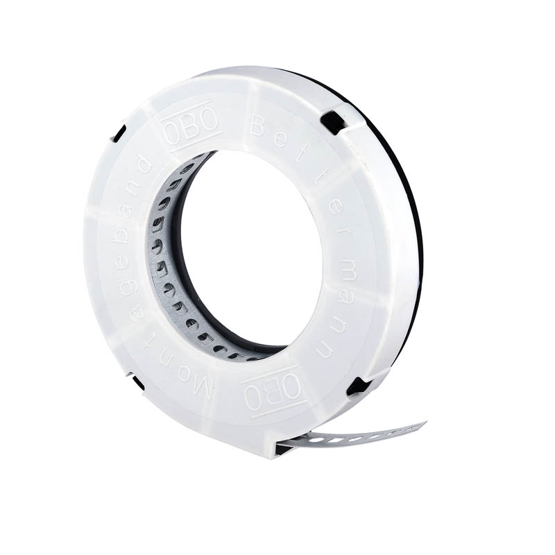 Лента монтажная перфорированная 17х1,0 мм в пластиковом чехле, сталь, конвейерное цинкование (рулон 10 м)