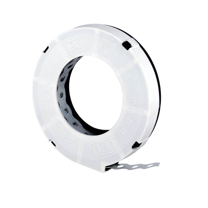 Лента монтажная перфорированная волна 12х1,0 мм в пластиковом чехле, сталь, конвейерное цинкование (рулон 10 м)