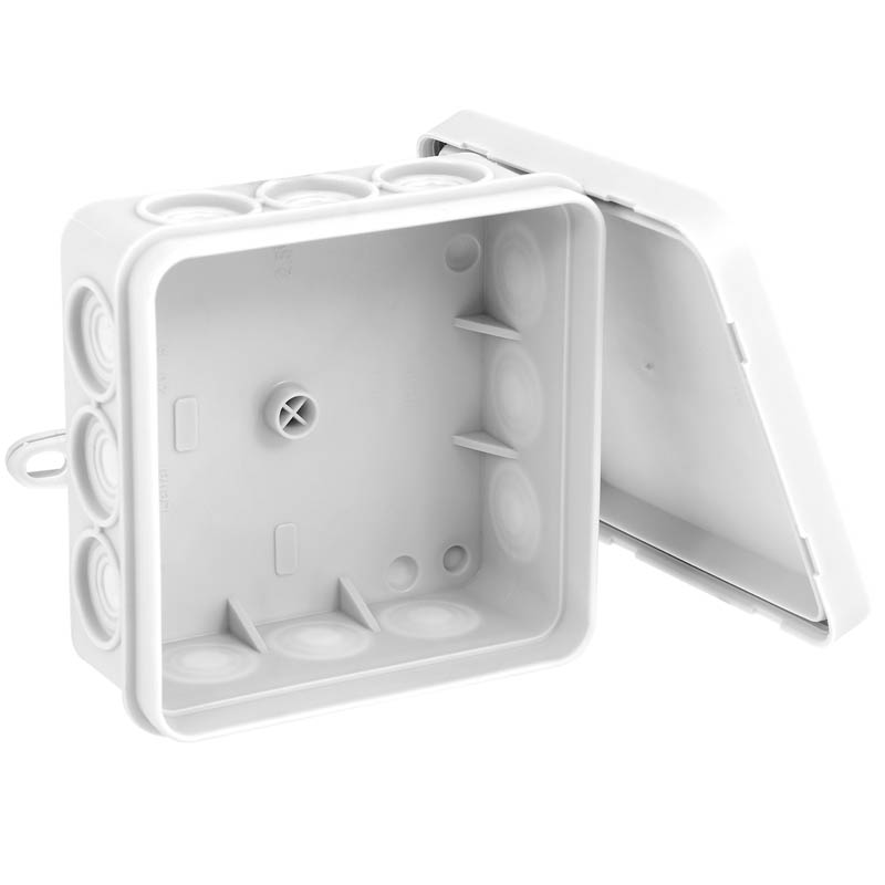 Коробка распределительная A11, 75х75х35 мм, внешний размер 85x85x40 мм, IP55, вводы d16х12, белая