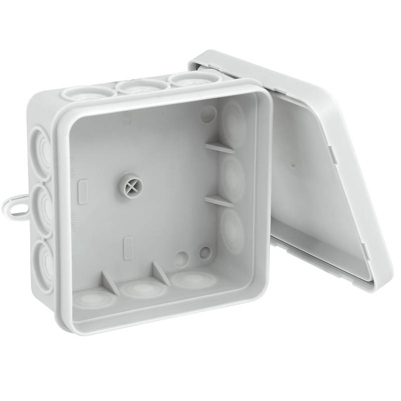 Коробка распределительная A11, 75х75х35 мм, внешний размер 85x85x40 мм, IP55, вводы d16х12, серая