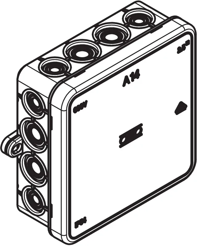 Распределительная коробка A14, 100x100x40 мм, с клеммой