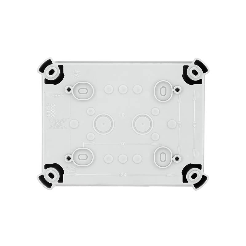 Коробка распределительная T100, 136х102х57 мм, внешний размер 150x116x67 мм, IP66, вводы d25х10, серая