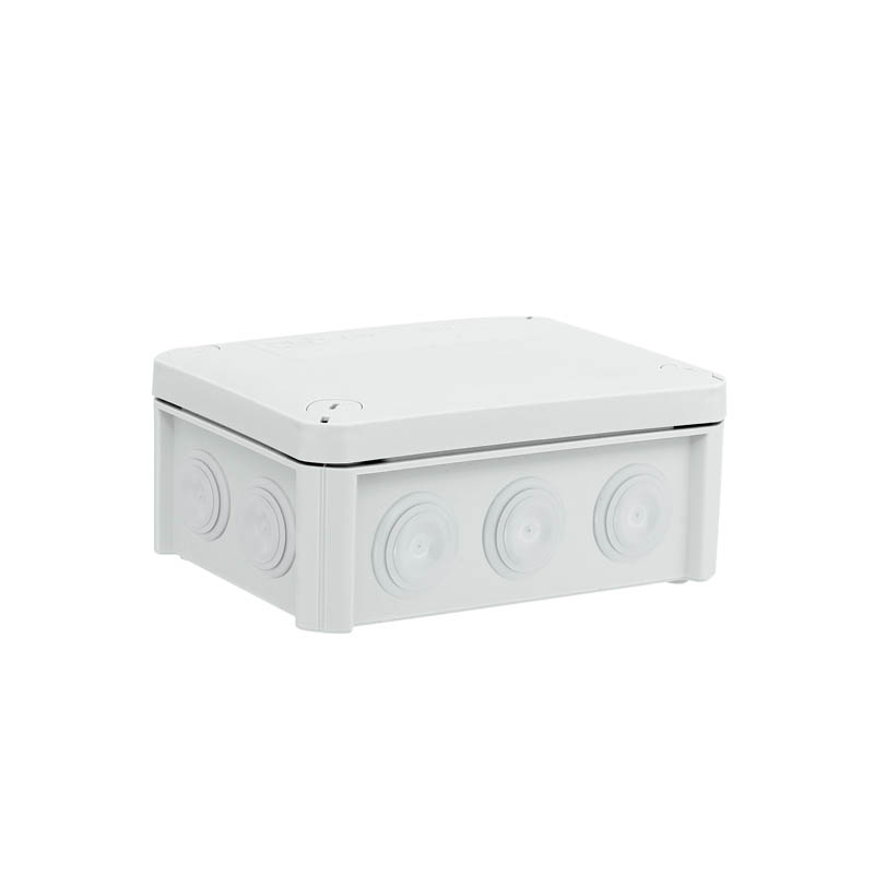 Коробка распределительная T100, 136х102х57 мм, внешний размер 150x116x67 мм, IP66, вводы d25х10, серая