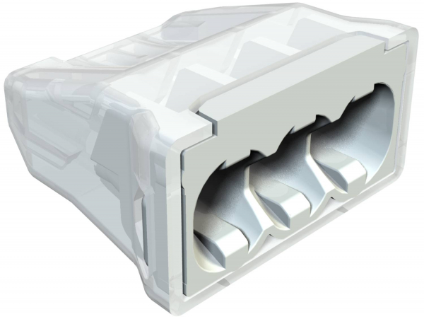 Клемма OBO пружинная 3x2,5 мм2 (упаковка 5 шт,серая), (2273-203)