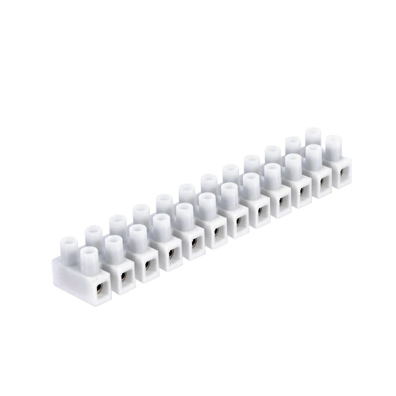 Колодка клеммная 1,0-6,0 мм², 12 пар, 41 А, полипропилен, белая