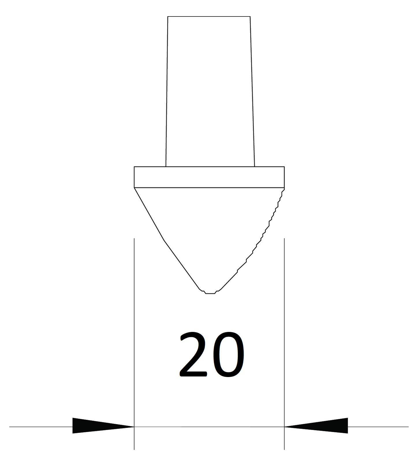 Наконечник стержня заземления D20 мм, сталь