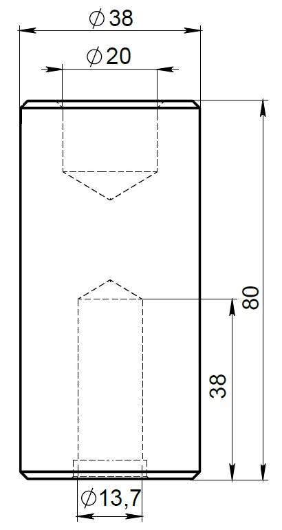 Насадка для заглубления стержней заземления D20 мм, сталь