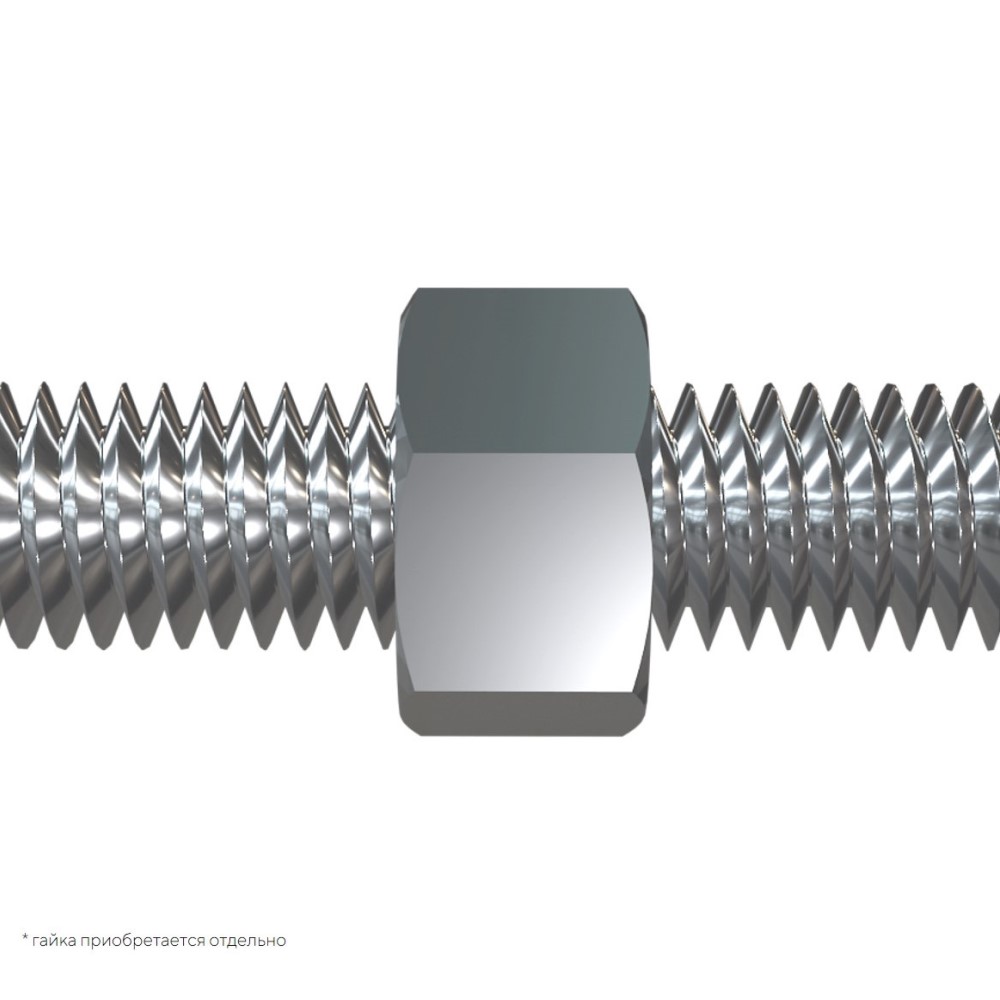 Шпилька резьбовая М6x2000 мм, класс прочности 5.8, DIN 976-1 (совм. DIN 975), сталь, гальваническое цинкование
