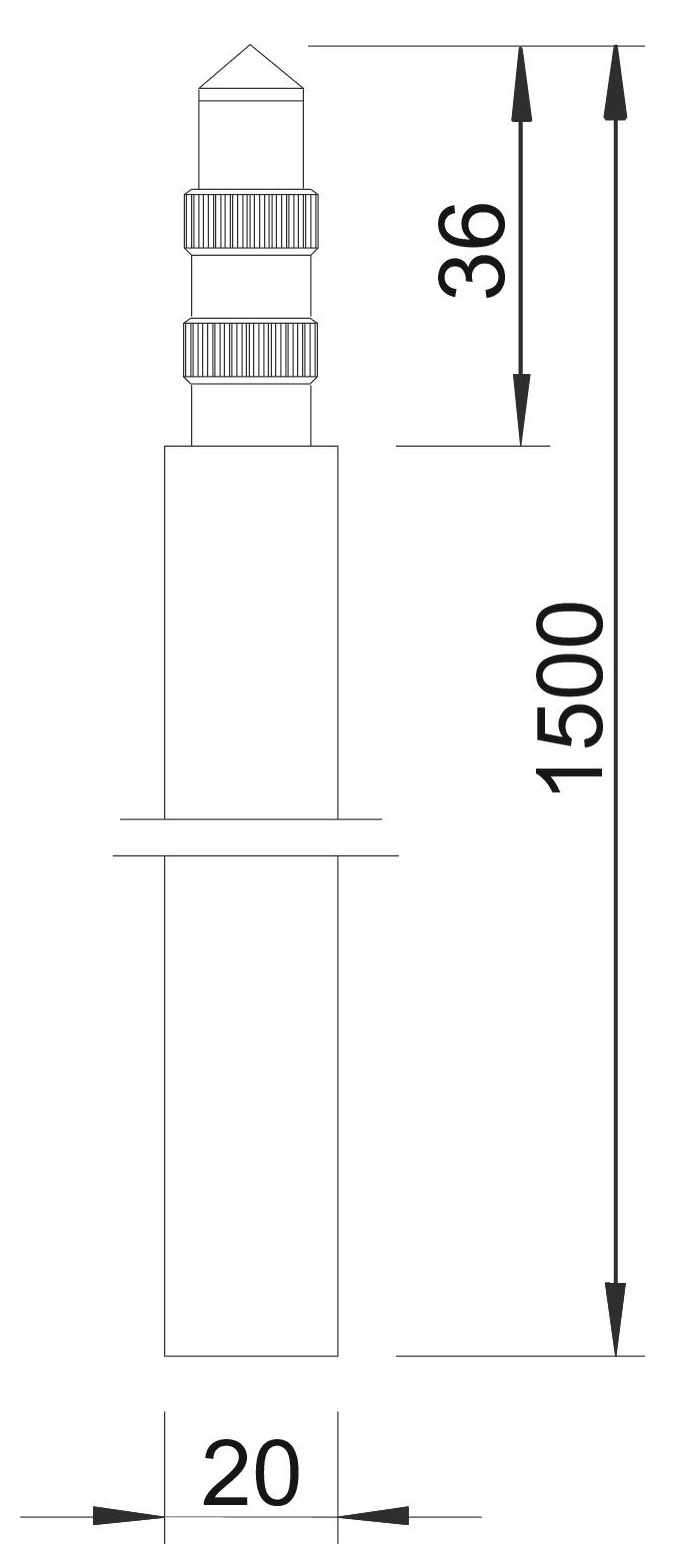 Стержень заземления безмуфтовый D20 мм, сталь, горячее цинкование