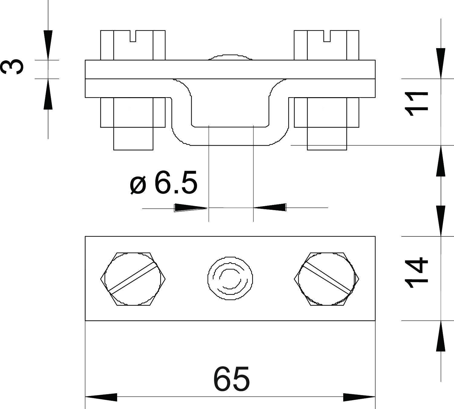 Держатель плоского проводника 30-40 мм, сталь, термодиффузионное цинкование