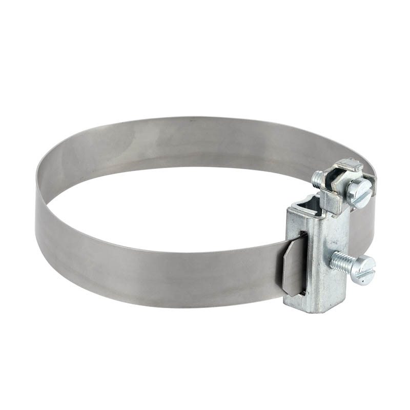 Ленточный хомут для труб диаметром 16-124 мм, сталь нержавеющая