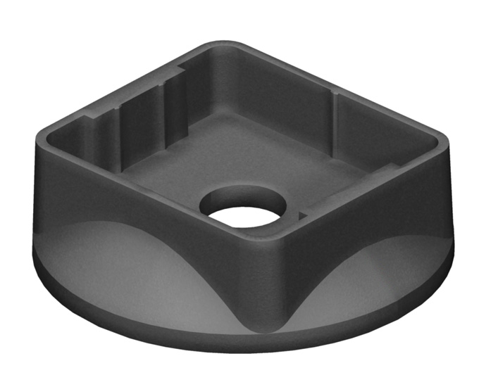 Подложка для безболтового держателя круглого проводника D8 мм, полипропилен