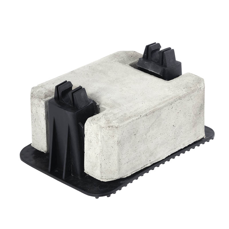 Держатель круглого проводника с двумя фиксаторами, d8-10 мм, пластик/морозостойкий бетон