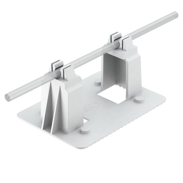 Держатель круглого проводника для приклеивания к плоской мембранной кровле, d8-10 мм, пластик