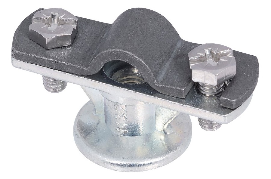 Держатель круглого проводника D8-10 мм фасадный, литой цинк/сталь, термодиффузионное цинкование