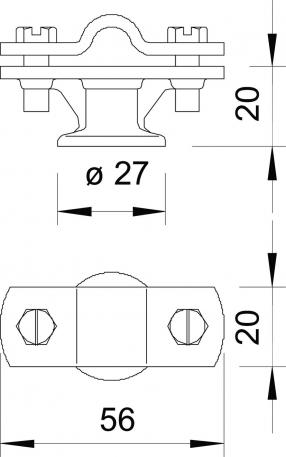 Держатель круглого проводника фасадный OBO, d8-10 мм