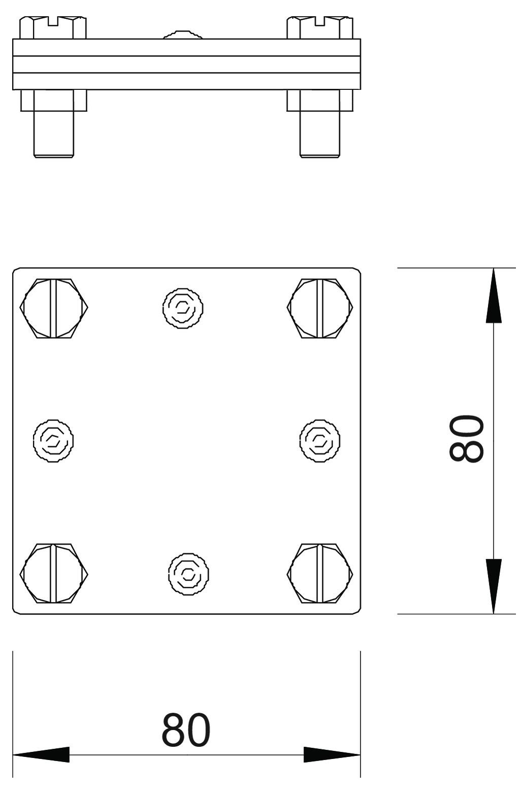 Соединитель крестовой полосы до 40 мм OBO