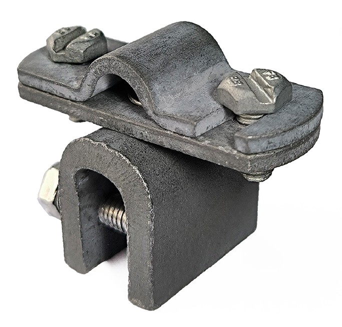 Зажим фальцевый для круглого проводника D8-10 мм, сталь, термодиффузионное цинкование