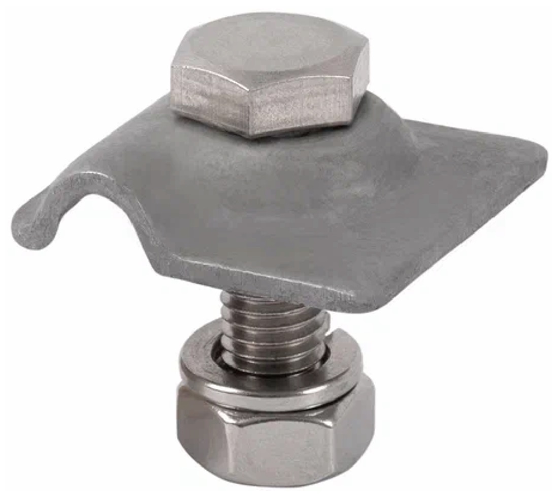 Зажим прижимной для круглого проводника D8-10 мм, сталь, горячее цинкование