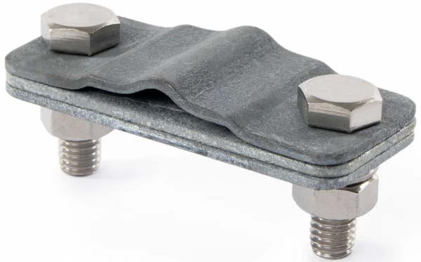 Соединитель прутка и полосы продольный, d8-10/30-40 мм, сталь горячеоцинкованная