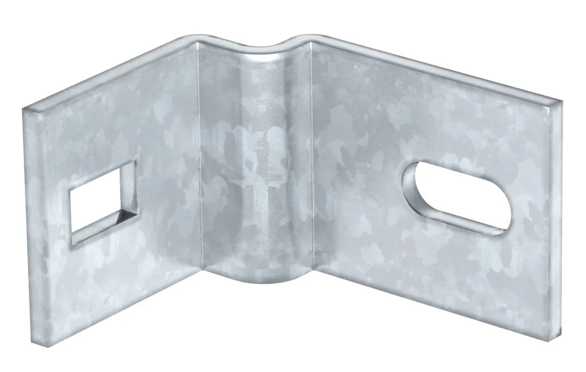 Уголок крепежный BW 80 55 FT, для стойки IS 8, 80х65 мм, сталь, горячий цинк