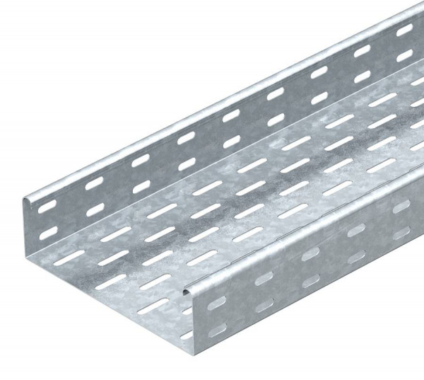 Лоток листовой кабельный MKS 620 FS, 60х200х3000 мм, S=1 мм, перфорированный, сталь, конвейерный цинк