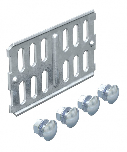 Соединитель RLVK 60 FS, продольный, для листовых лотков, L=100, сталь, конвейерный цинк
