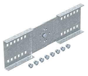 Соединитель WRGV 110 FT, шарнирный, к лоткам для больших расстояний, L=380, сталь, горячий цинк