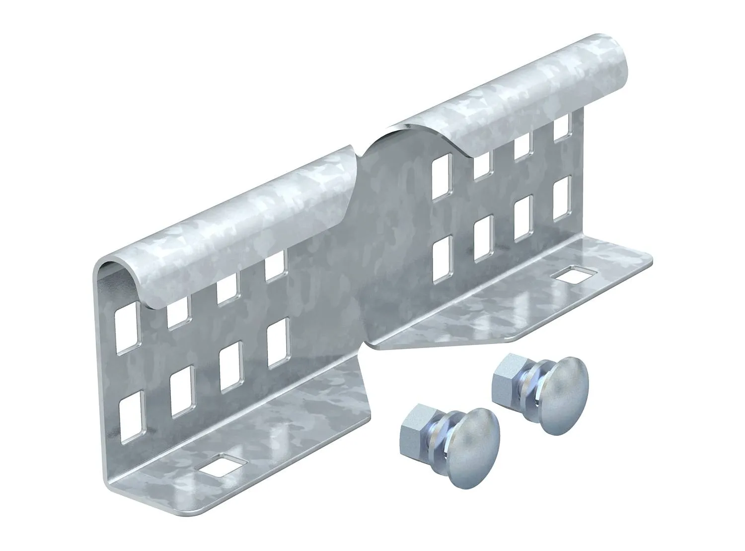 Соединитель LWVG 60 FS, продольный/угловой, для лестничных лотков, L=200, сталь, конвейерный цинк
