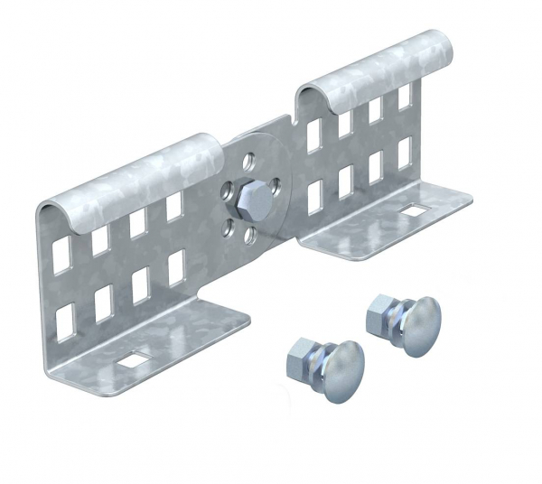 Соединитель LGVG 60 FS, шарнирный, для лестничных лотков, L=210, сталь, конвейерный цинк