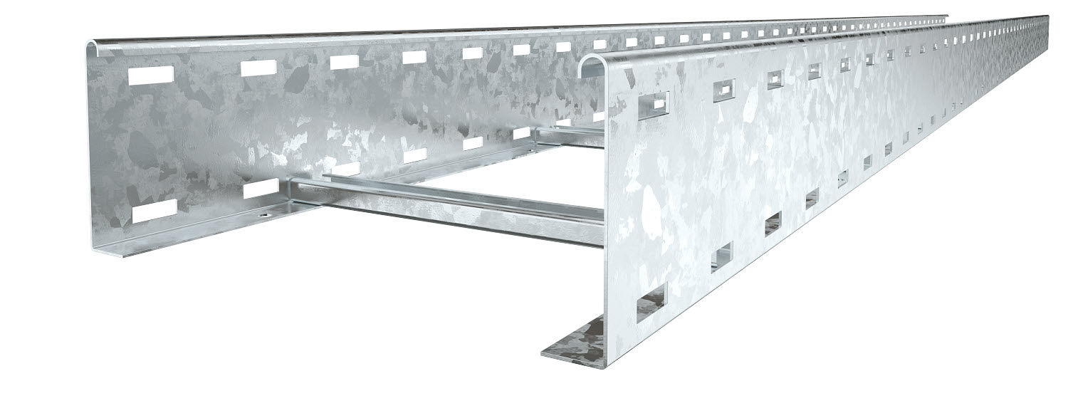 Лоток лестничный кабельный LG 113 VS 3 FT, 110х300х3000 мм, S=1,5 мм, складной, сталь, горячий цинк