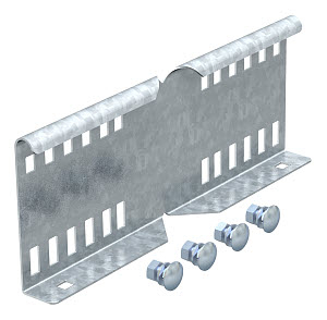 Соединитель LWVG 110 FS, продольный/угловой, для лестничных лотков, L=300, сталь, конвейерный цинк