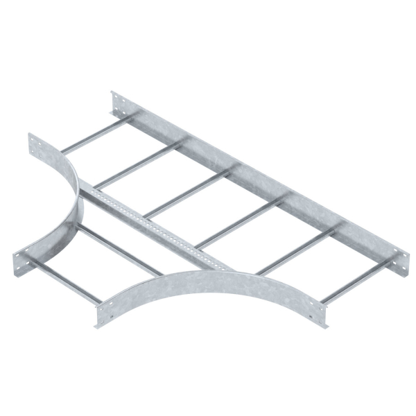Секция Т-образная LT 860 R5 FT, для лестничных лотков, R=500 мм, h=85 мм, B=600 мм, сталь, горячий цинк