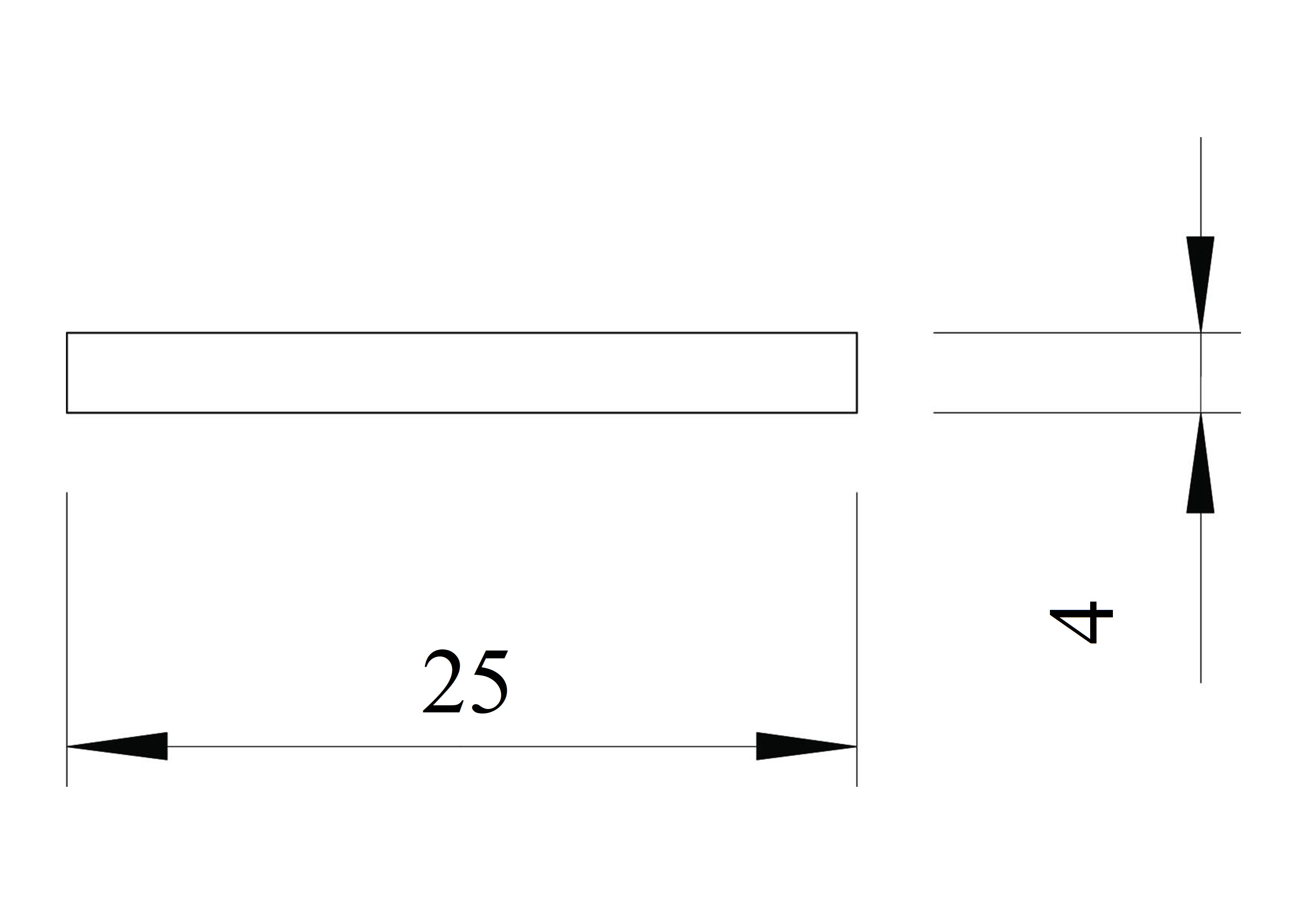 Проводник плоский (полоса) 25х4 мм, сталь, горячее цинкование