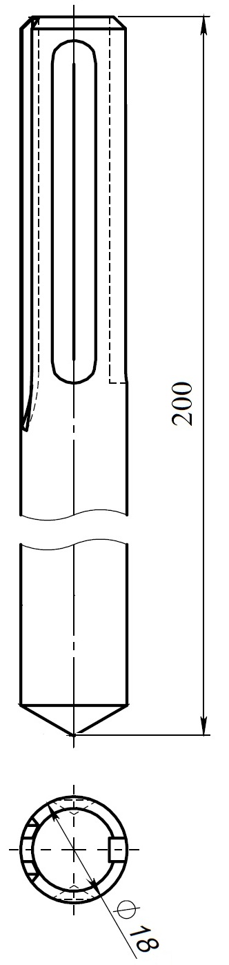 Насадка для перфоратора SDS-Max для монтажа стержней заземления, сталь