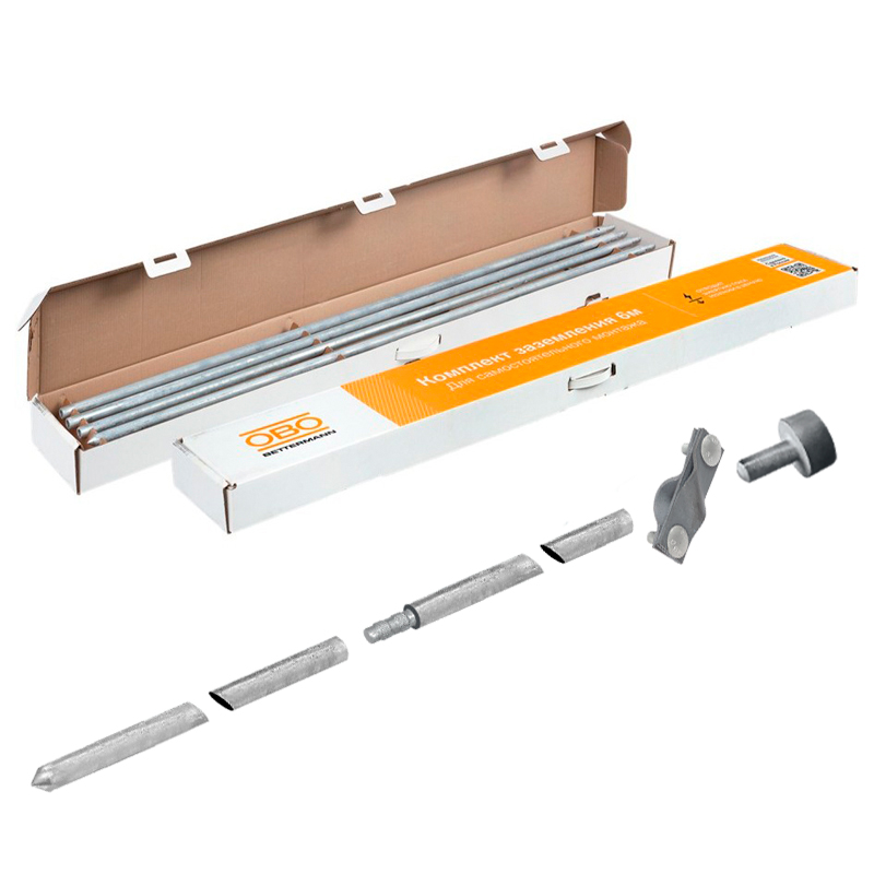 Комплект заземления безмуфтовый D16 мм, 6 м, сталь, горячее цинкование