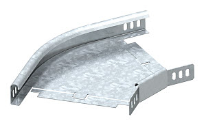 Секция угловая 45° RB 45 315 FT, для листовых лотков, h=35 мм, B=150 мм, сталь, горячий цинк