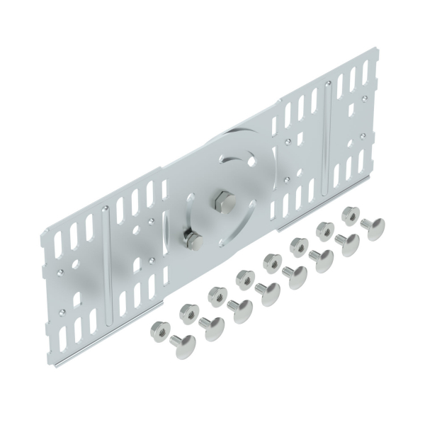 Соединитель RGV 110 FS, шарнирный, для листовых лотков, L=300, сталь, конвейерный цинк