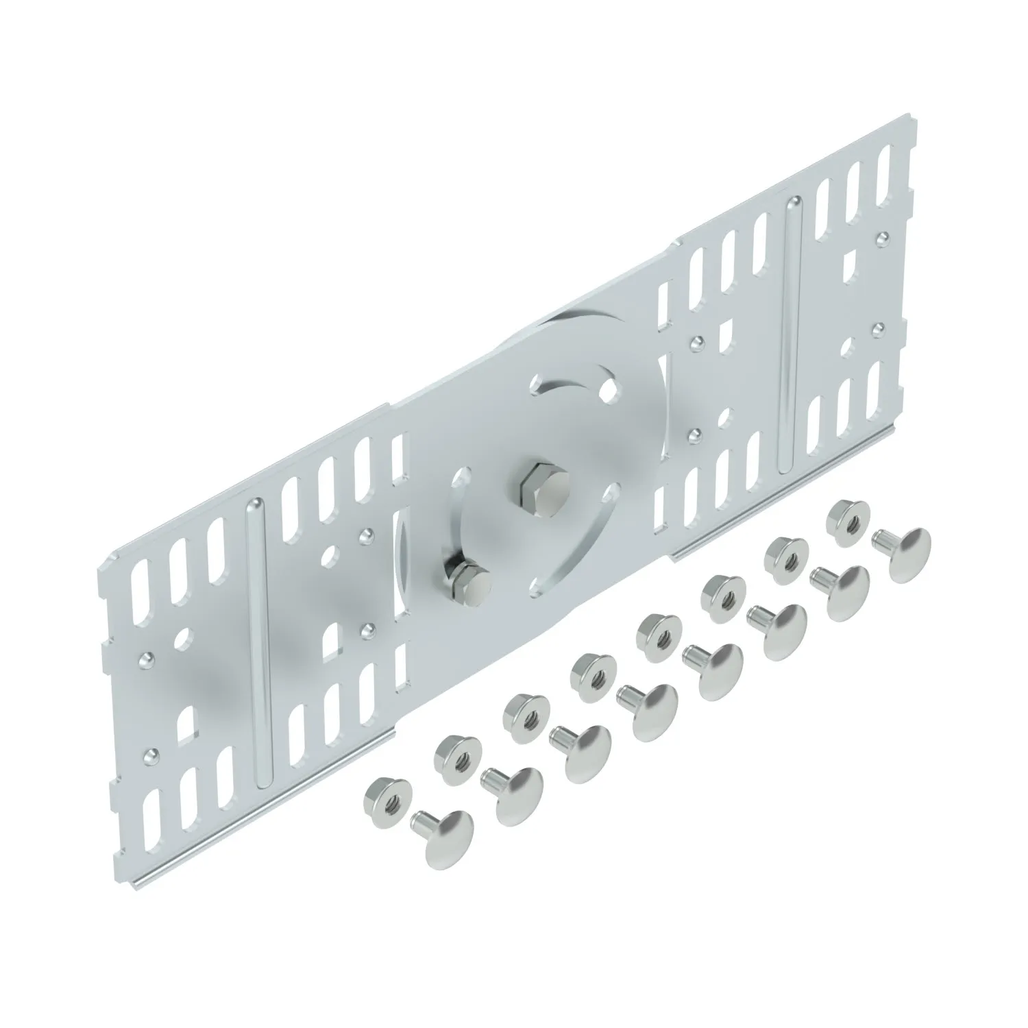 Соединитель RGV 110 FS, шарнирный, для листовых лотков, L=300, сталь, конвейерный цинк