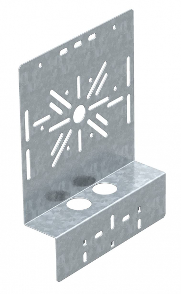 Пластина монтажная MP WI GR. FS, для бокового крепления, изогнутая, 265x200 мм, сталь, конвейерный цинк