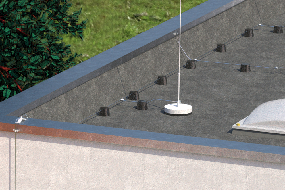 Молниезащита промышленных зданий: готовые решения для плоской кровли